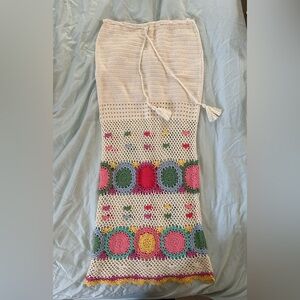 Spell and The Gypsy Let the Sunshine In Crochet Skirt- Rainbow Size M